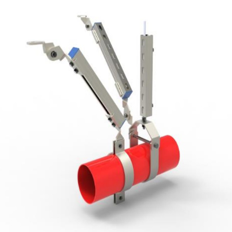 Lateral seismic bracing for single pipe below DN200