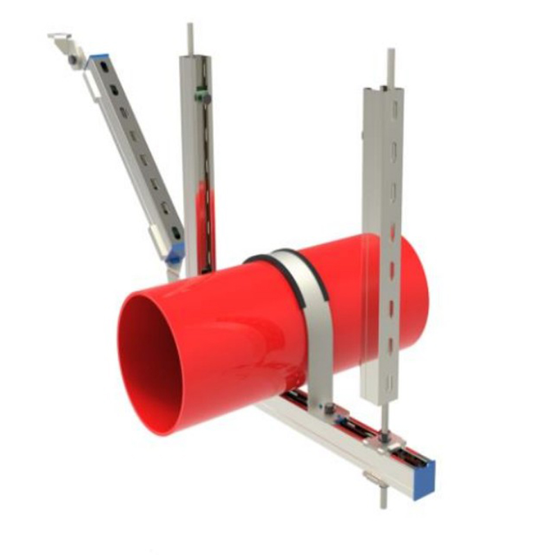 Lateral seismic bracing for single pipe below DN200